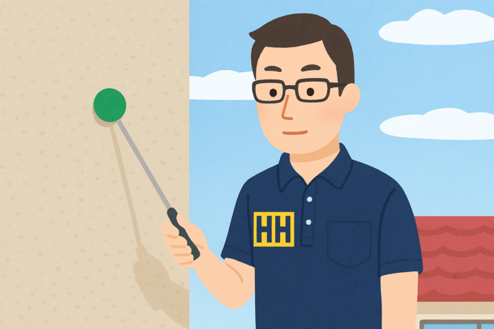 外壁塗装工事の現場調査