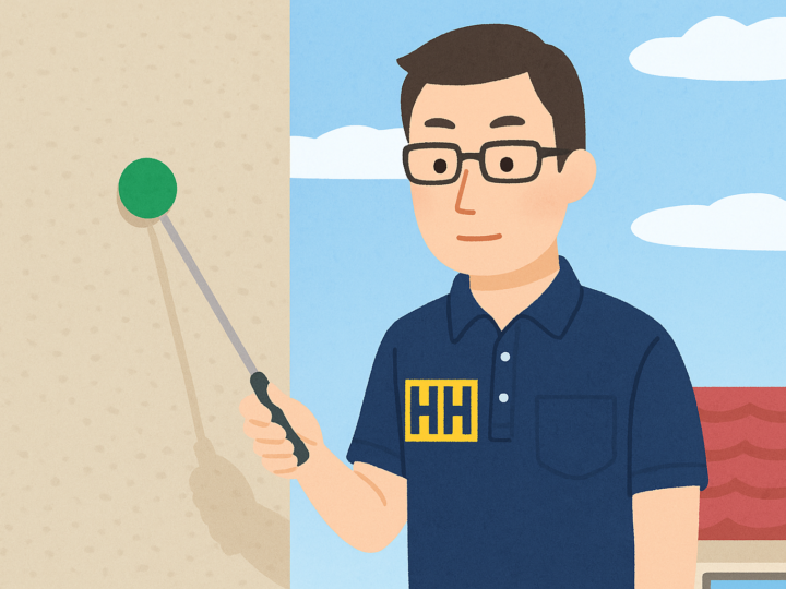 外壁塗装工事の現場調査